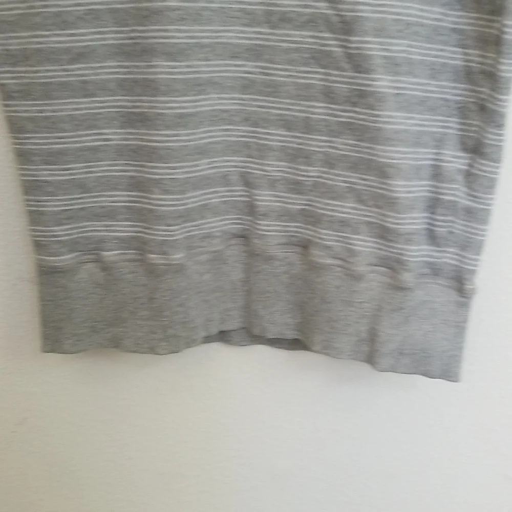 Standard JAMES PERSE Heathered Gray Stripe Cotton Dress Size S Grey - Picture 6 of 8